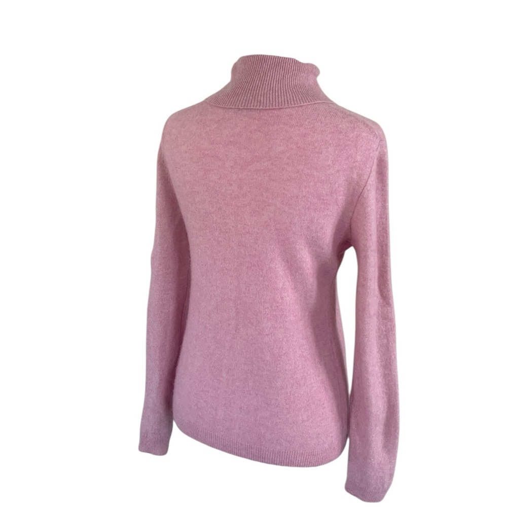 100% Cashmere Pink Turtleneck Sweater Size S - Picture 5 of 7